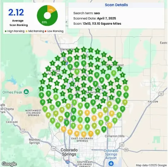 Colorado Springs SEO Local Results