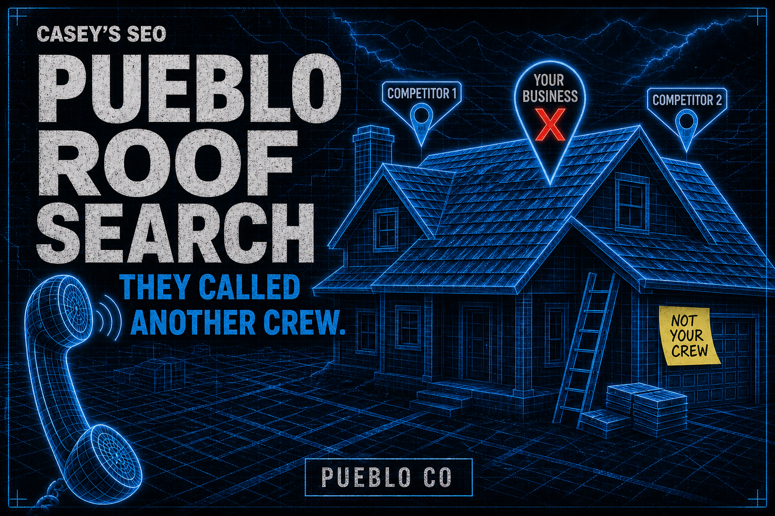 Pueblo roofer local SEO — map pack and hail roof-repair search