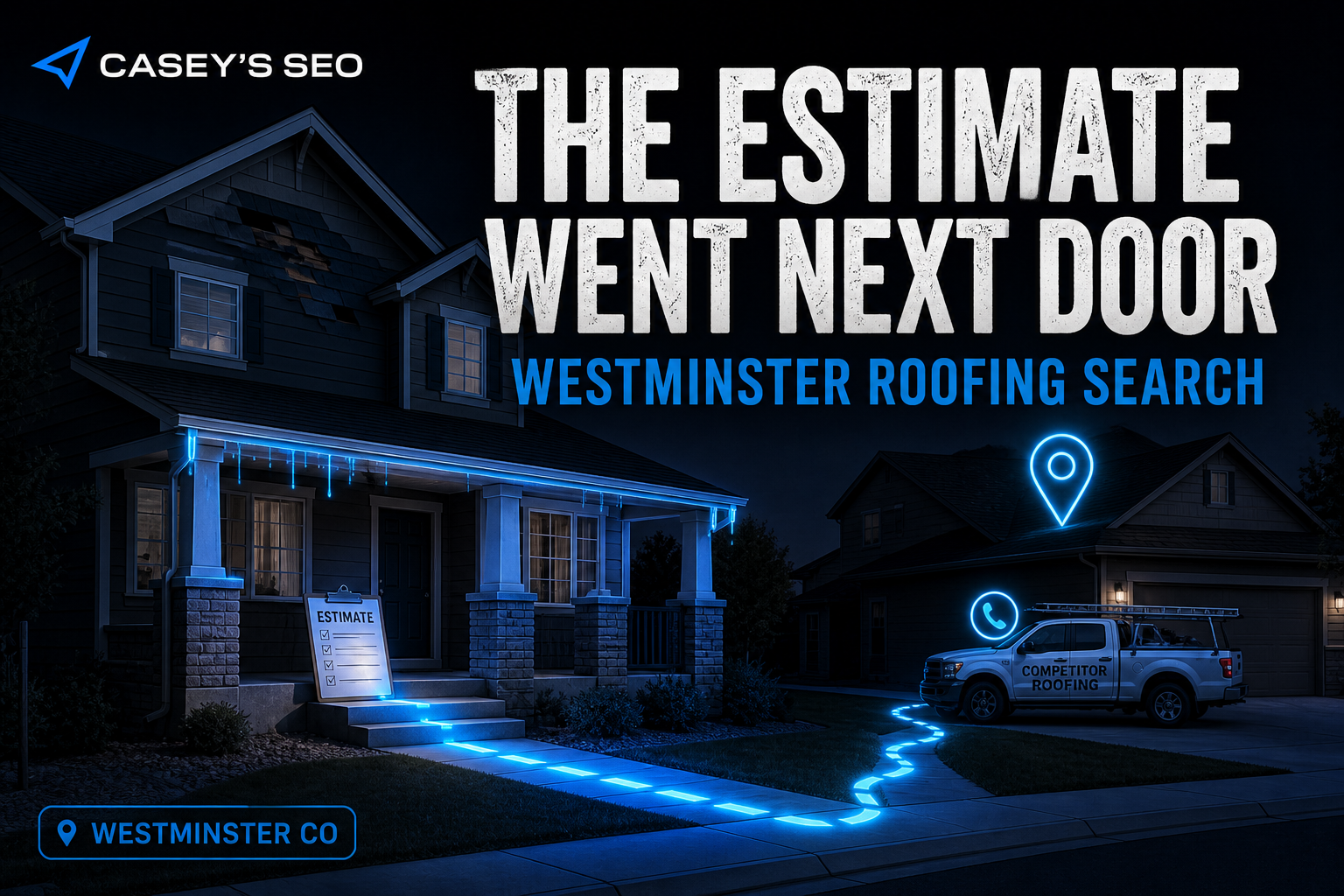 Westminster roofer local SEO — map pack and hail roof-repair search