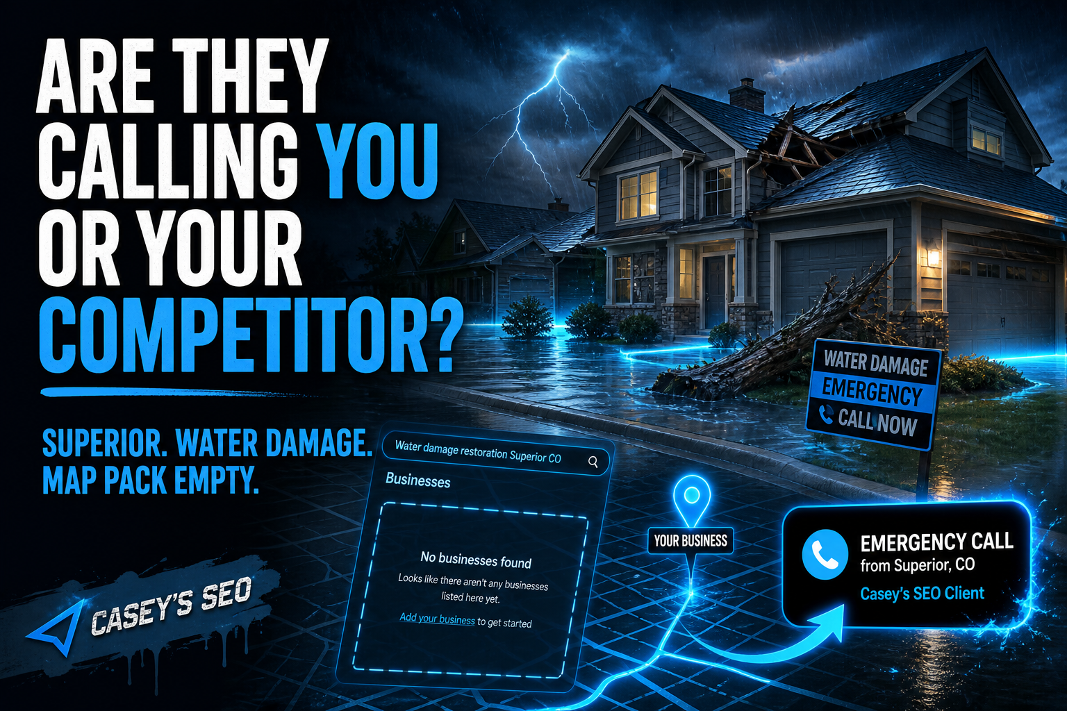 Superior restoration local SEO — map pack and water-damage search